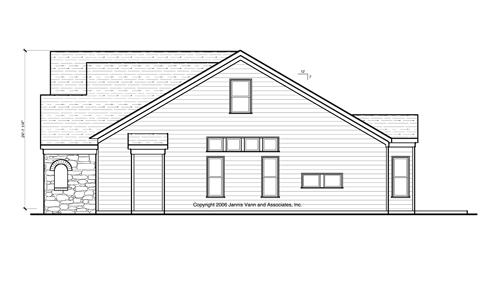 Right Elevation image of ASCOT House Plan